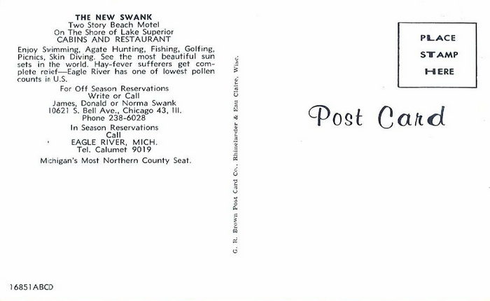 Eagle River Inn (New Swank Motel) - Old Postcard (newer photo)